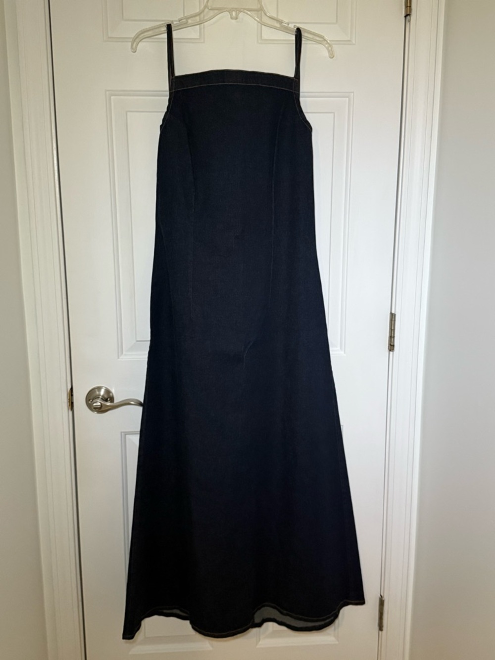 Classic Black Maxi Slip Skirt with Thin Straps
